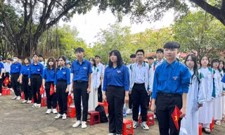 Không khí khai giảng năm học mới tại trường THPT Nguyễn Trãi, Quảng Ngãi