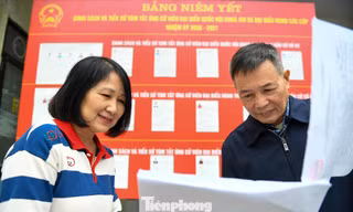 Cử tri Hà Nội nghiên cứu chương trình hành động của các ứng cử viên