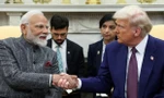 Thủ tướng Ấn Độ Narendra Modi trong cuộc gặp Tổng thống Mỹ Donald Trump ngày 13/2. (Ảnh: Reuters)