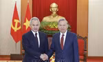 Tổng Bí thư Tô Lâm tiếp Thư ký Hội đồng An ninh Liên bang Nga