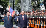 Lào dành nghi thức cao nhất đón Tổng Bí thư Tô Lâm 
