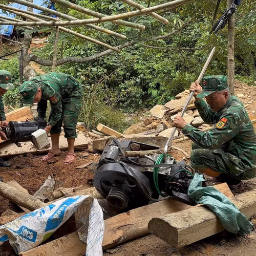 Biên phòng phá tụ điểm khai thác vàng trái phép ở vùng biên Quảng Trị