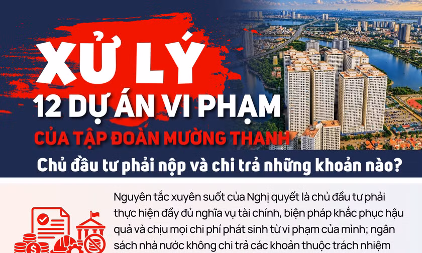 Xử lý 12 dự án vi phạm của Tập đoàn Mường Thanh: Chủ đầu tư phải nộp và chi trả những khoản nào?
