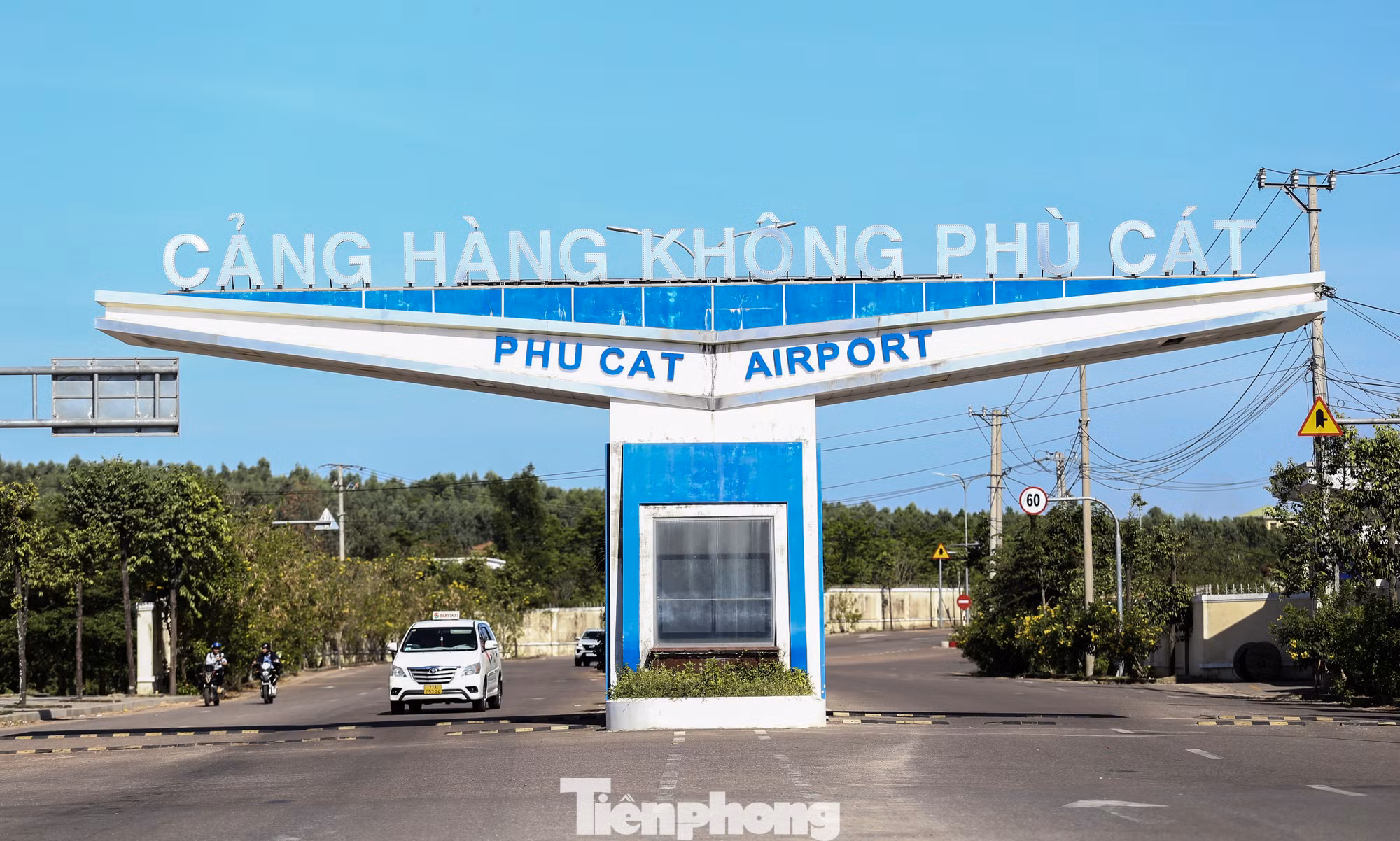 Cảng hàng không Phù Cát được quy hoạch là cảng hàng không nội địa, hiện chưa khai thác các đường bay thẳng quốc tế. Ảnh: Trương Định.