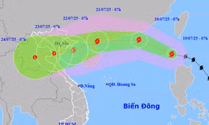 Bão Wipha vào Biển Đông, hướng về miền Bắc - Bắc Trung Bộ