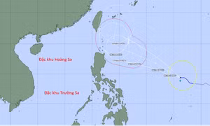 Ngoài khơi Philippines có bão mạnh