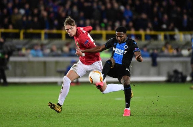 M.U nhọc nhằn cầm hòa Club Brugge với tỷ số 1-1.