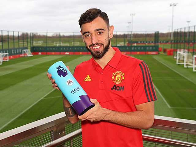 Bruno Fernandes giành giải thưởng Cầu thủ xuất sắc nhất Premier League tháng 6.