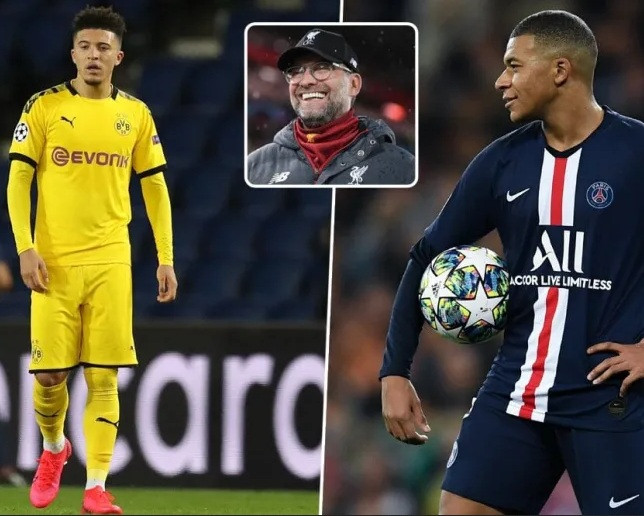 HLV Jurgen Klopp không có ý định tham gia vào cuộc đua tranh giành chữ ký của Kylian Mbappe và Jadon Sancho.