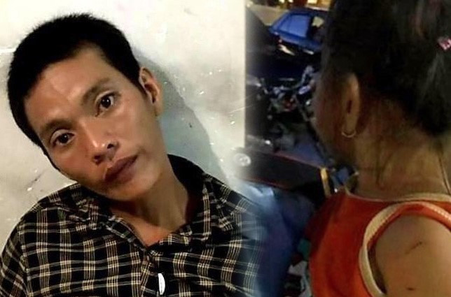 Đối tượng Vũ và nạn nhân khi được giải cứu