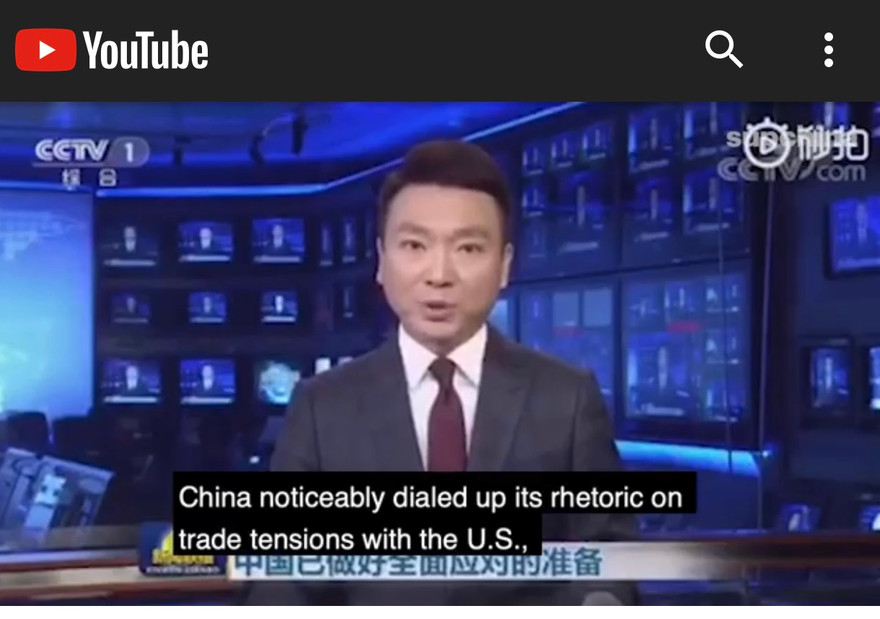 Bản tin kêu gọi cuộc chiến tranh nhân dân trên CCTV