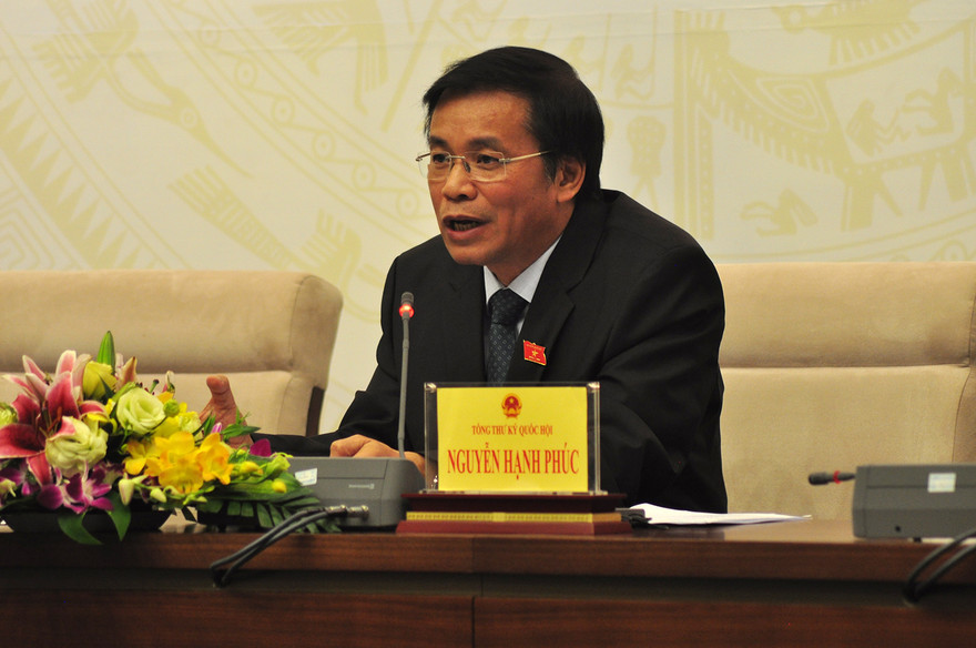 Tổng thư ký Quốc hội Nguyễn Hạnh Phúc.