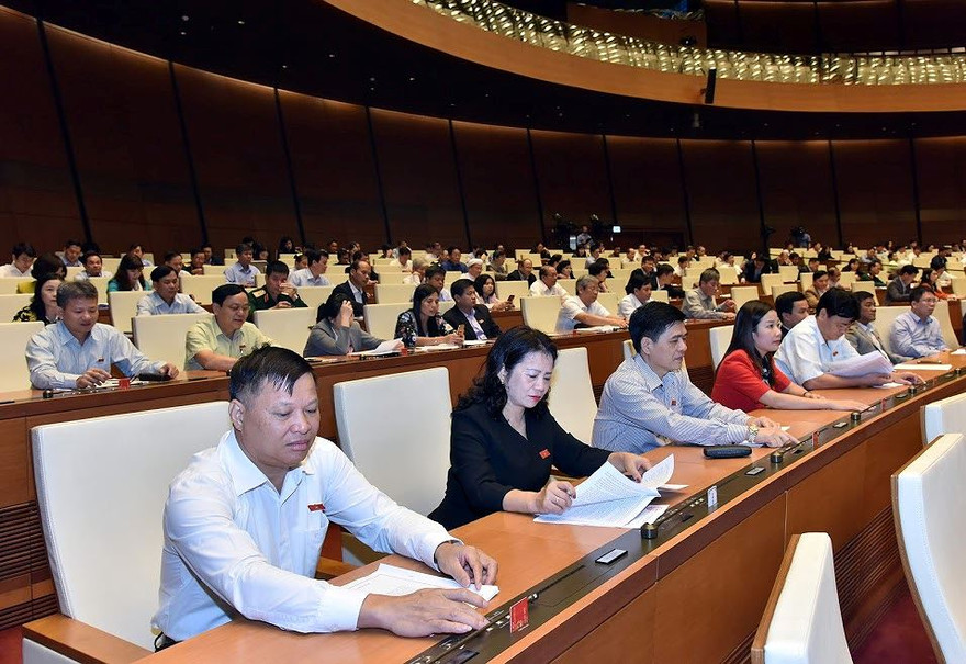 Quốc hội thông qua Nghị quyết phê chuẩn Hiệp định CPTPP. Ảnh Như Ý