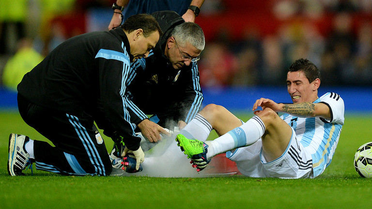 Di Maria dính chấn thương khá nặng.