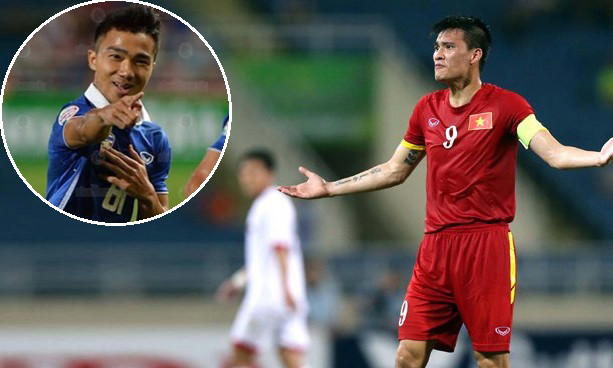 Công Vinh vượt qua sự truy cản của Songkrasin.