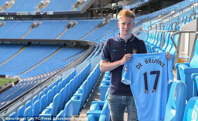 De Bruyne gia nhập Man City, Chelsea có 5,2 triệu bảng.