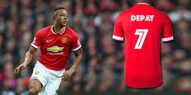 Depay nhận áo số 7 ở M.U.
