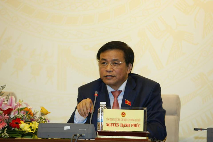 Tổng thư ký Quốc hội Nguyễn Hạnh Phúc. Ảnh Như Ý
