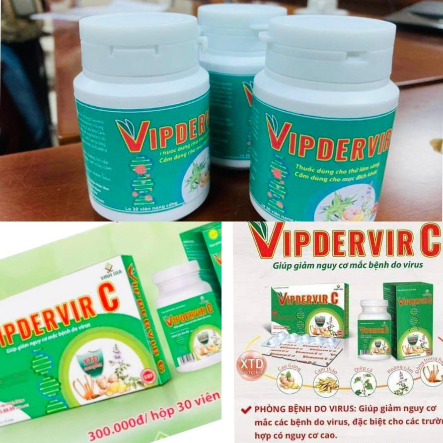 'Thuốc điều trị COVID-19' và thực phẩm chức năng VIPDERVIR C: Lập lờ đánh lận con đen