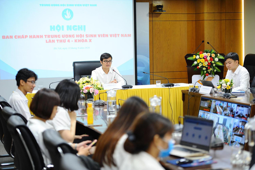 Hội nghị BCH T.Ư Hội Sinh viên Việt Nam lần thứ 4, khóa X hiệp thương bầu 2 Phó Chủ tịch T.Ư Hội SVVN khóa X. Ảnh: Dương Triều