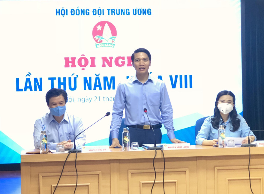 Anh Nguyễn Ngọc Lương, Bí thư T.Ư Đoàn, Chủ tịch Hội đồng Đội T.Ư, Chủ tịch Hội đồng Đội T.Ư chủ trì Hội nghị.