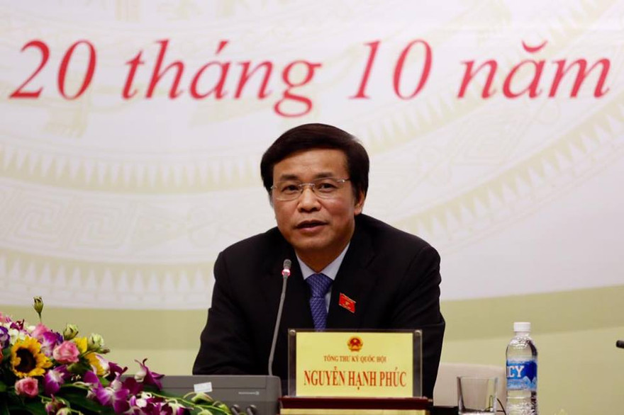 Tổng thư ký QH Nguyễn Hạnh Phúc. Ảnh Như Ý