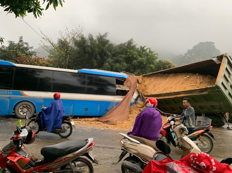 Hiện trường vụ tai nạn. Ảnh cơ quan chức năng cung cấp.
