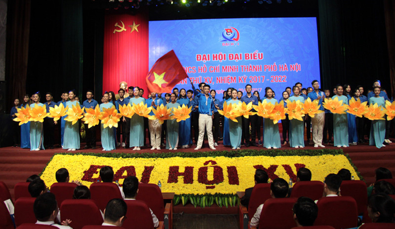 Sáng 18/10, Đại hội Đoàn TP Hà Nội lần thứ XV khai mạc