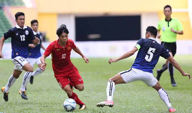 Công Phượng có cú đúp bàn thắng ở trận này. Ảnh: Zing