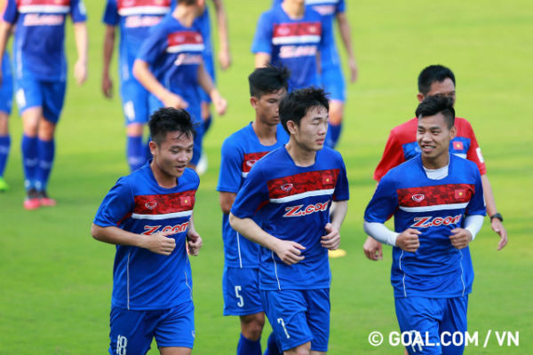 Xuân Trường trong màu áo tuyển Việt Nam.