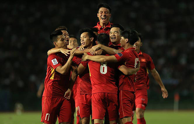 Tuyển Việt Nam thắng vất vả Campuchia ở vòng loại Asian Cup. Ảnh: Bongdaplus