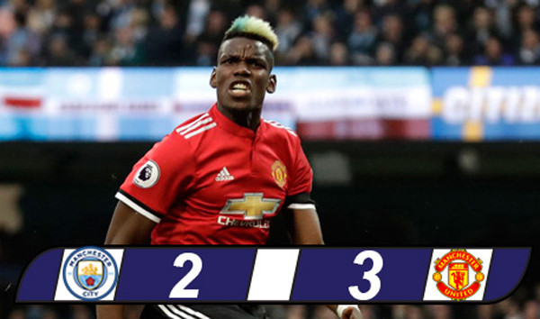 Pogba lập cú đúp ở trận đấu này.