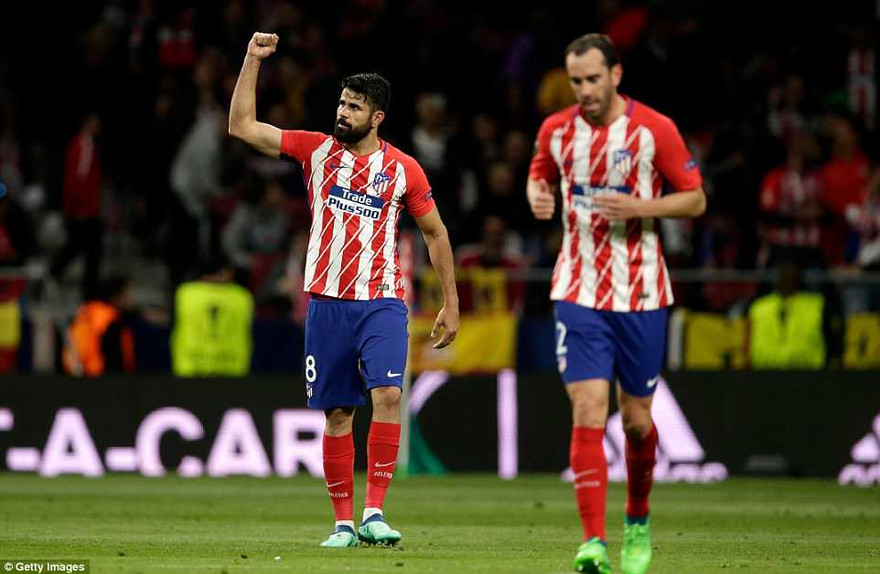 Diego Costa ghi bàn thắng thứ 7.000 cho Atletico Madrid.