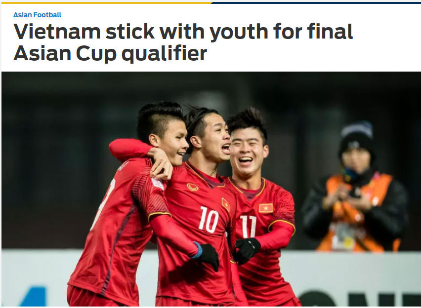 Báo châu Á ấn tượng về sự trẻ trung trong danh sách triệu tập của ĐT Việt Nam. 