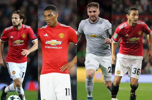 HLV Mourinho muốn bán tháo Anthony Martial, Luke Shaw, Daley Blind và Matteo Darmian.