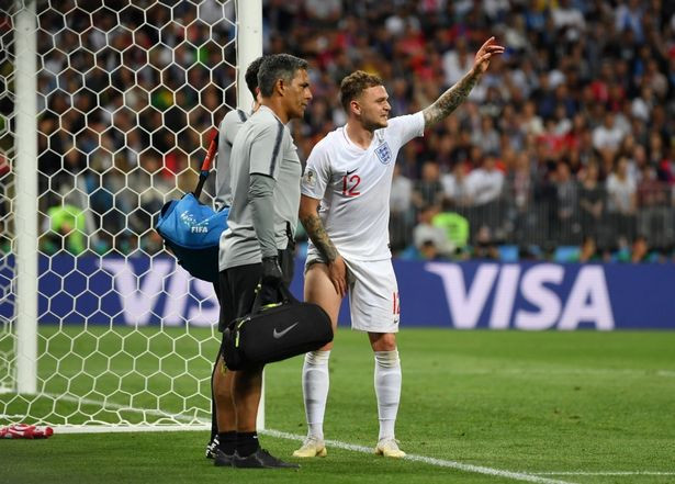 Kieran Trippier dính chấn thương nặng trong trận đấu với Croatia.