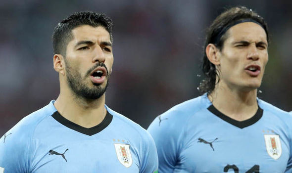 Luis Suarez và Edinson Cavani.