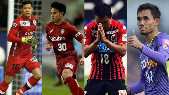 Chanathip Songkrasin, Teerasil Dangda, Theerathon Bunmanthan và Kawin Thamsatchanan khó lòng dự AFF Cup 2018.
