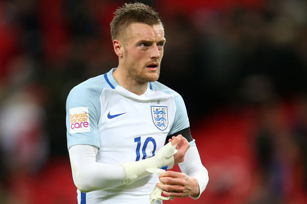 Tiền đạo Jamie Vardy của ĐT Anh.
