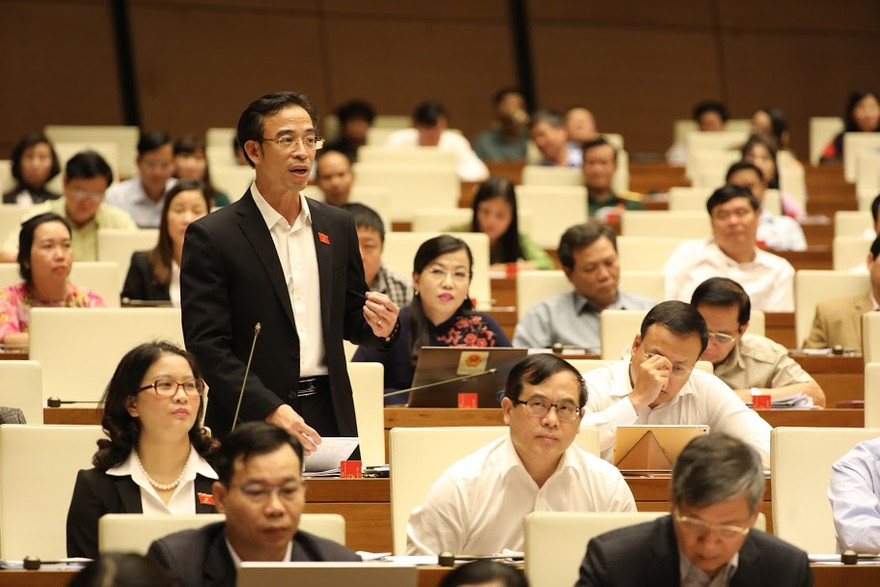 Đại biểu Nguyễn Quang Tuấn (Hà Nội). Ảnh Như Ý 