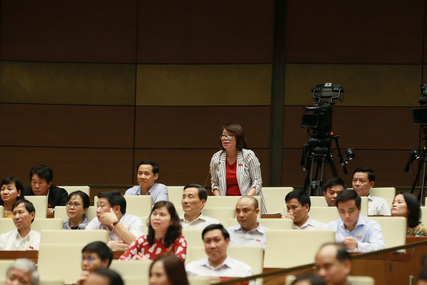 ĐBQH Phạm Thị Minh Hiền, Phú Yên. Ảnh Như Ý