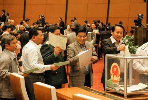 Hôm nay Trưởng Ban Công tác đại biểu Trần Văn Túy sẽ trình bày Tờ trình về dự kiến danh sách những người được lấy phiếu tín nhiệm