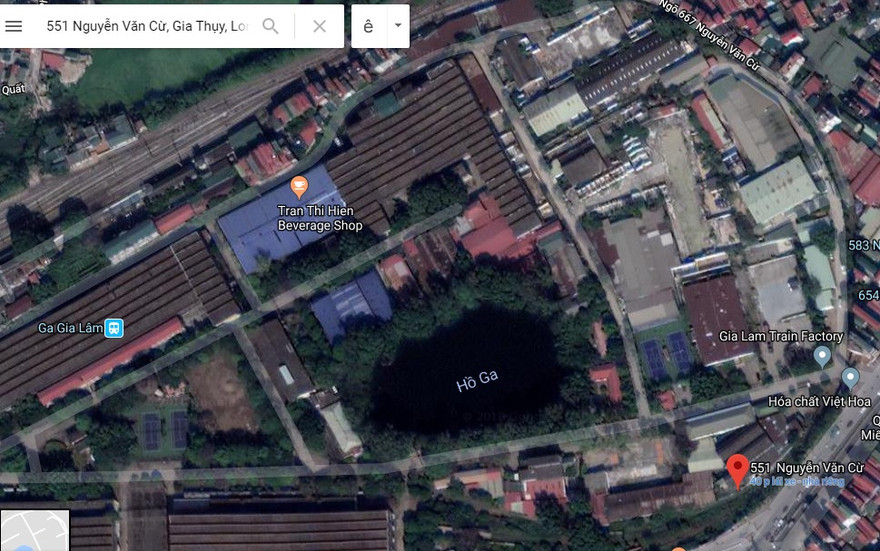 Tổng Công ty Đường sắt vẫn nợ tiền thuế đất tại số 551 Nguyễn Văn Cừ, Long Biên, Hà Nội.