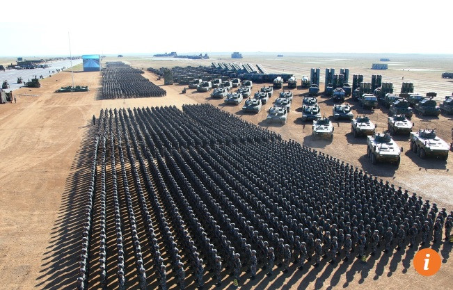 Cuộc duyệt binh lớn chưa từng có của Trung Quốc ngày 30/7 vừa qua. Ảnh: Tân Hoa xã