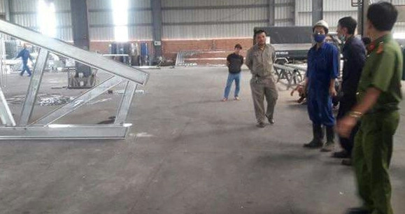 Hiện trường nam công nhân bị tai nạn tử vong