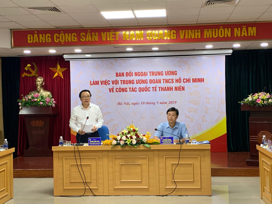 Trưởng ban Đối ngoại T.Ư Hoàng Bình Quân chủ trì buổi làm việc với T.Ư Đoàn