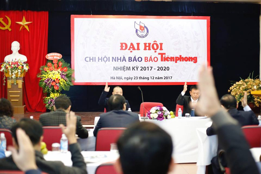 Báo Tiền Phong đã tổ chức Đại hội Chi hội nhà báo Báo Tiền Phong. Ảnh Như Ý