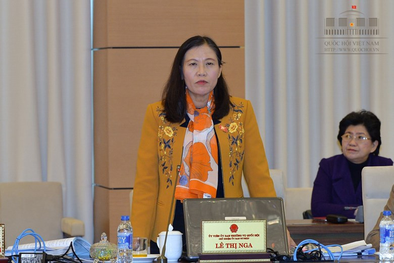 Chủ nhiệm Uỷ ban Tư pháp Lê Thị Nga