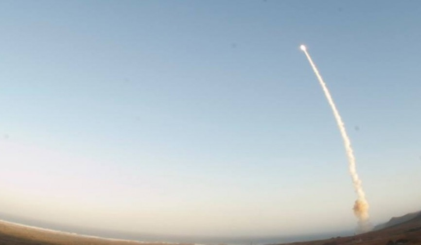 Mỹ thường xuyên phóng thử tên lửa ICBM không vũ trang, nhưng lần này nó được chú ý vì đang trong thời kỳ căng thẳng với Triều Tiên. Ảnh: SCMP