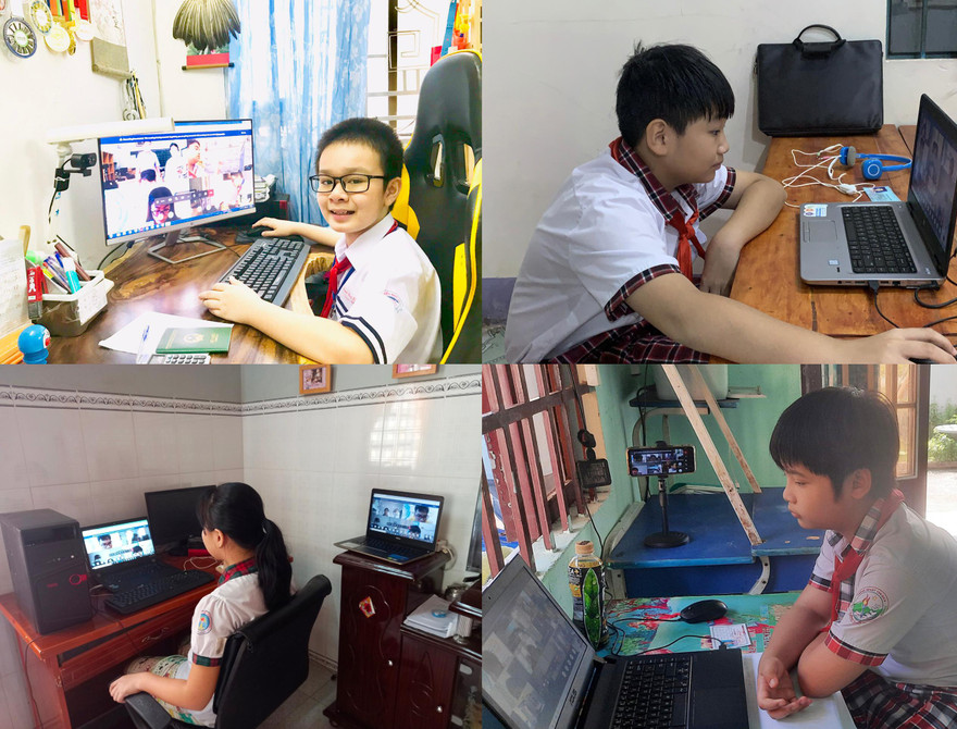 Các thí sinh bảng A tham gia thi vòng Khu vực bằng hình thức trực tuyến.